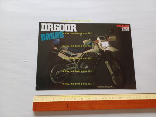 Suzuki DR 600 R Dakar 1985 depliant testo inglese ENGLISH …