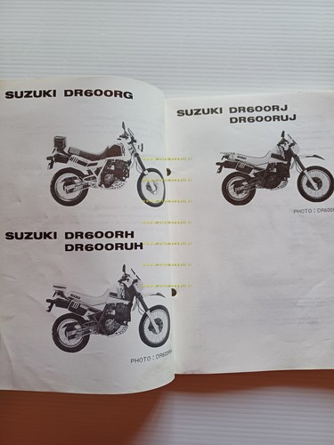 Suzuki DR 600 R RH-RJ 1987-88 catalogo ricambi originale