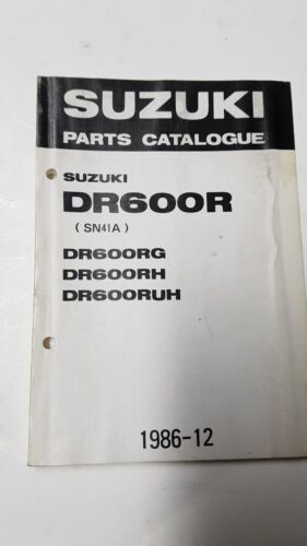 SUZUKI DR 600 RG-RH-RUH 1986 catalogo ricambi originale moto spare …