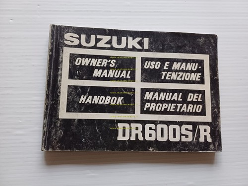 Suzuki DR 600 S - DR 600 R 1986 manuale …