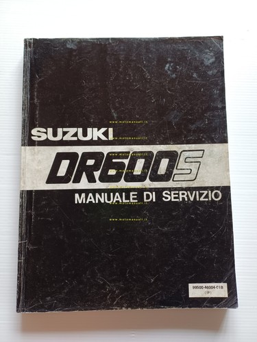 SUZUKI DR 600 SF 1985 manuale officina riparazione ITALIANO originale