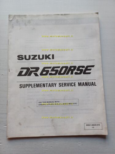 Suzuki DR 650 RSE 1991 AGGIORNAMENTO manuale officina INGLESE originale