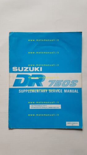 Suzuki DR 750 S AGGIORNAMENTO 1988 manuale officina INGLESE originale