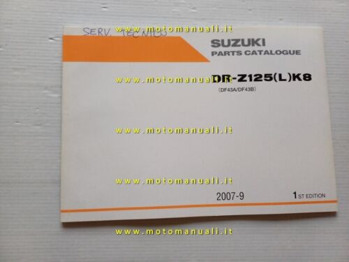 Suzuki DR-Z 125 K8 2007 catalogo ricambi ORIGINALE spare parts …