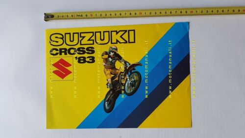 SUZUKI gamma produzione moto cross 1983 depliant TEDESCO originale brochure