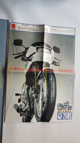 SUZUKI GF 250 S 1986 depliant GIAPPONESE cartella stampa originale …