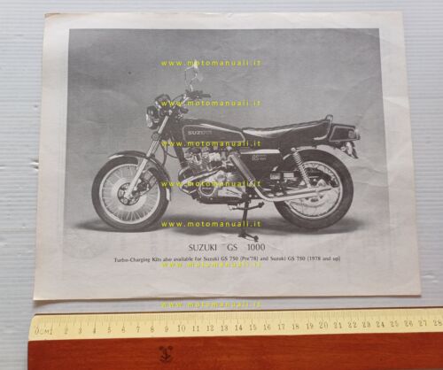 SUZUKI GS 1000 Turbo-Pak kit 1978-79 depliant USA originale