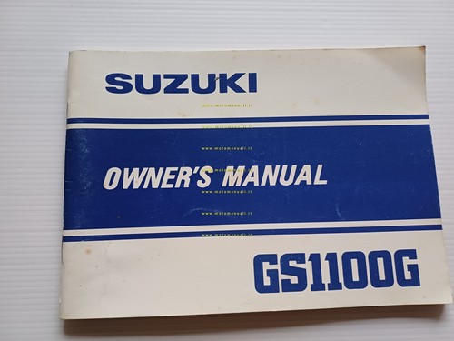 Suzuki GS 1100 G 1981-82 manuale uso manutenzione originale INGLESE