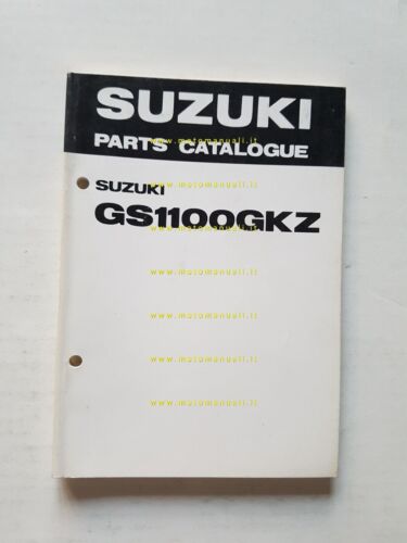 SUZUKI GS 1100 GKZ 1982 catalogo ricambi originale spare parts …