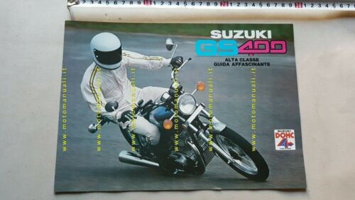 Suzuki GS 400 1977 depliant moto originale brochure ITALIANO