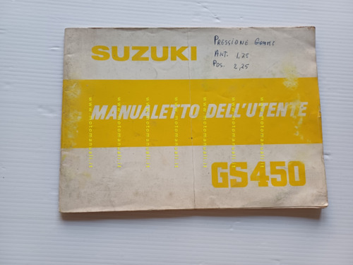 Suzuki GS 450 1979 manuale uso manutenzione italiano originale