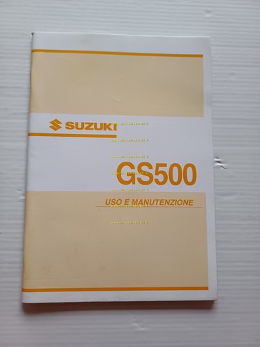 SUZUKI GS 500 2002-03 manuale uso manutenzione libretto italiano originale
