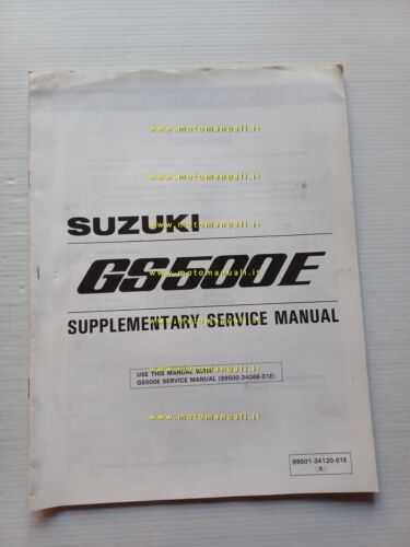 Suzuki GS 500 ET 1996 AGGIORNAMENTO manuale officina inglese originale