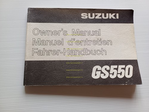 Suzuki GS 550 1977-78 manuale uso manutenzione libretto originale testo …