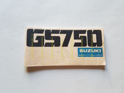 Suzuki GS 750 1976 manuale uso manutenzione libretto italiano originale …