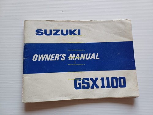Suzuki GSX 1100 1979-80 manuale uso manutenzione INGLESE originale