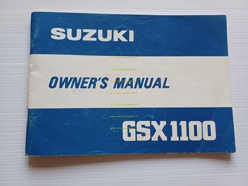 Suzuki GSX 1100 1980-81 manuale uso manutenzione INGLESE originale