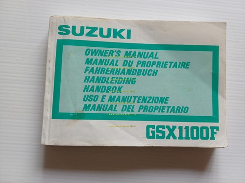 Suzuki GSX 1100 F 1987 manuale uso manutenzione libretto italiano …