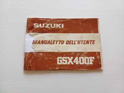 Suzuki GSX 400 F 1981 manuale uso manutenzione italiano originale