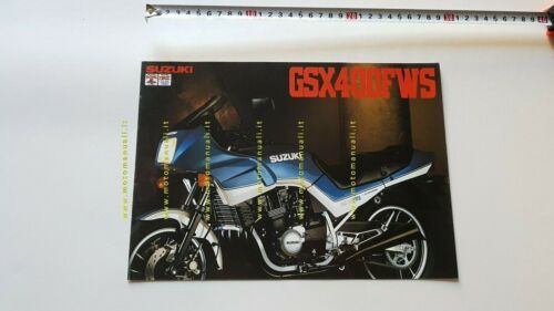 Suzuki GSX 400 FWS 1985 depliant italiano originale moto brochure