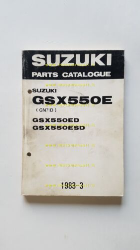 Suzuki GSX 550 ED-ESD 1983 catalogo ricambi originale