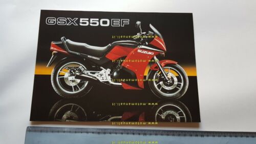 Suzuki GSX 550 EF 1985 depliant moto originale brochure ITALIANO