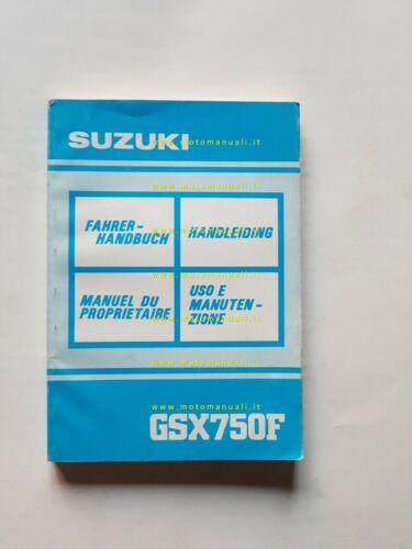 SUZUKI GSX 750 F 1990 manuale uso manutenzione ITALIANO libretto …