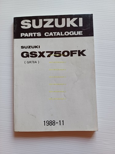 Suzuki GSX 750 FK 1988-89 catalogo ricambi originale