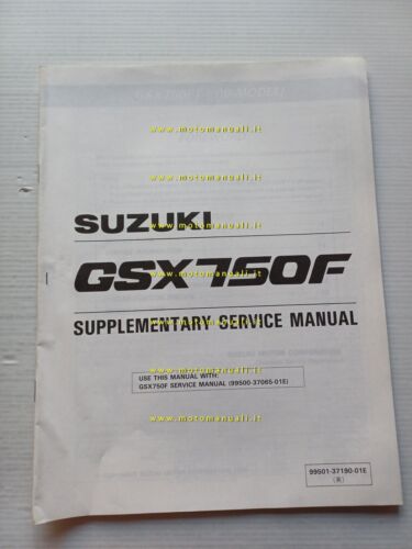 Suzuki GSX 750 FT 1996 AGGIORNAMENTO manuale officina inglese originale