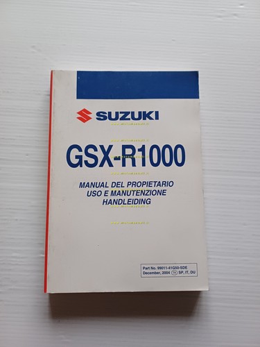 SUZUKI GSX-R 1000 2004-05 manuale uso manutenzione libretto italiano originale