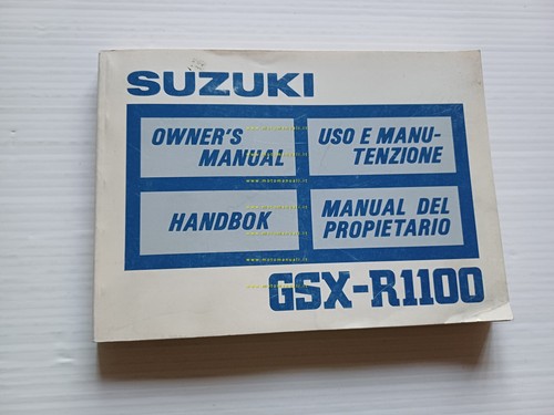 Suzuki GSX-R 1100 1987-88 manuale uso manutenzione italiano originale
