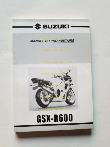 SUZUKI GSX-R 600 2000 manuale uso manutenzione FRANCESE libretto originale