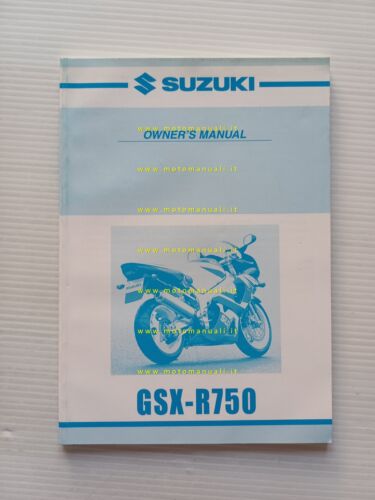 Suzuki GSX-R 750 2000 manuale uso manutenzione libretto originale inglese