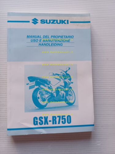 Suzuki GSX-R 750 2000 manuale uso manutenzione libretto originale italiano