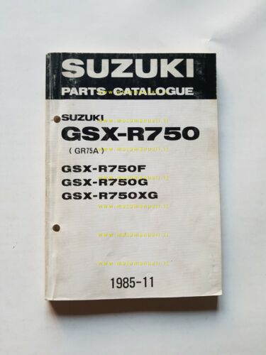 Suzuki GSX-R 750 F-G-XG 1985-86 catalogo ricambi originale spare parts …