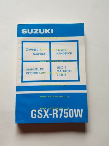 Suzuki GSX-R 750 W 1992 manuale uso manutenzione originale italiano