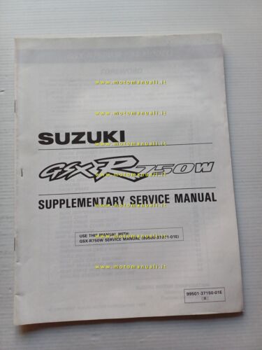 Suzuki GSX-R 750 W 1994 AGGIORNAMENTO manuale officina inglese originale