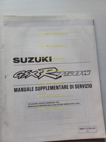 Suzuki GSX-R 750 W 1994 AGGIORNAMENTO manuale officina ITALIANO originale