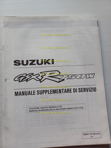 Suzuki GSX-R 750 W 1994 AGGIORNAMENTO manuale officina ITALIANO originale