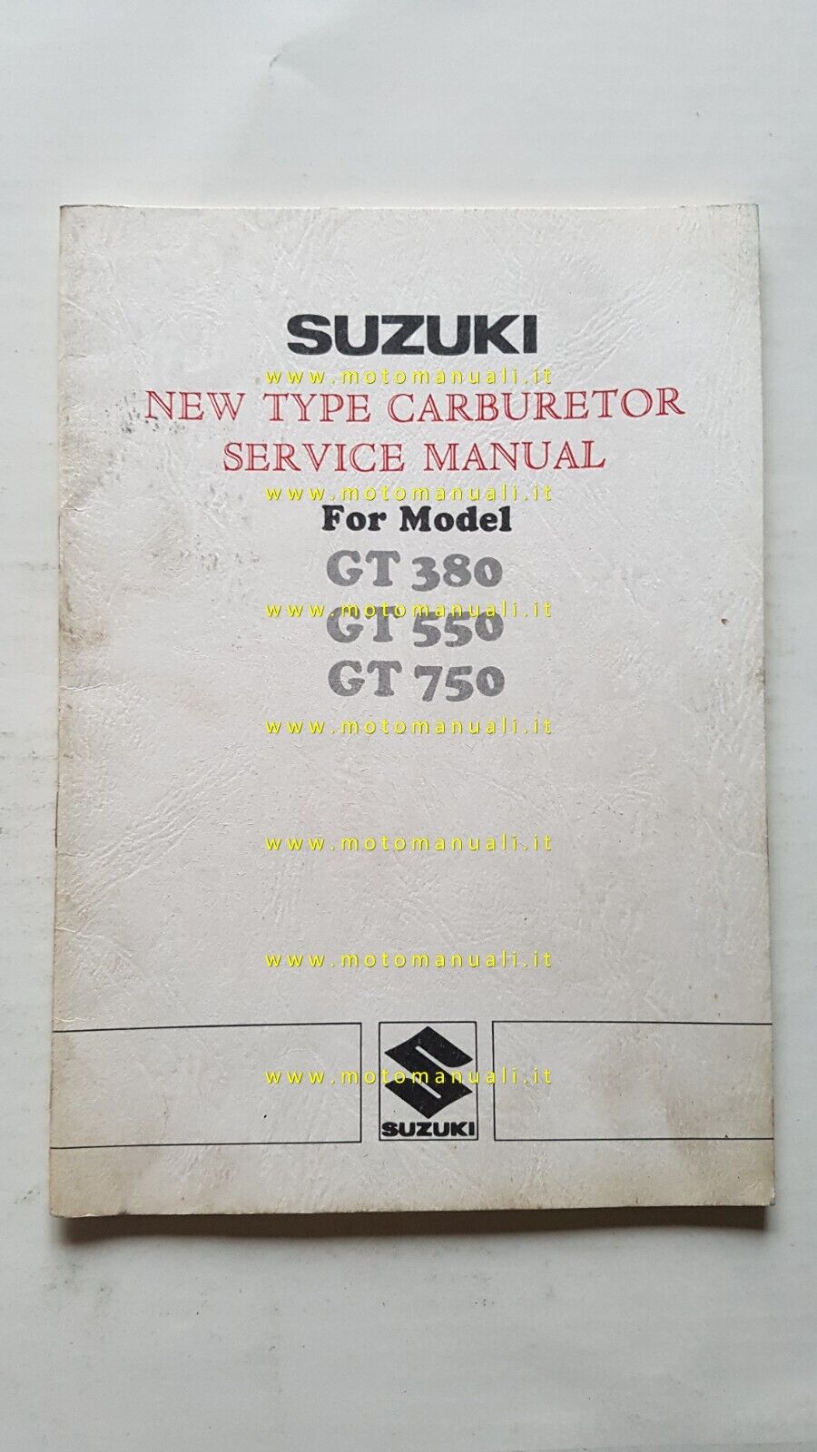 Suzuki GT 380 550 750 manuale officina NUOVI CARBURATORI 1974 …