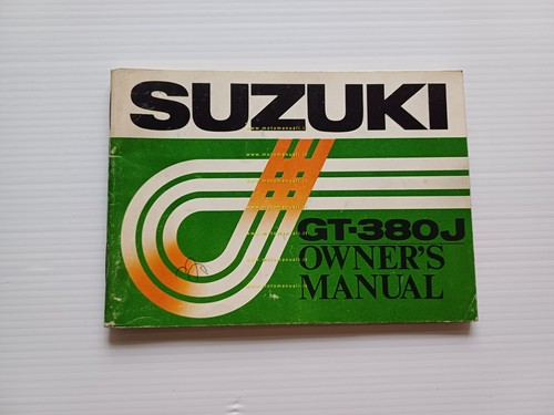 Suzuki GT 380 J 1971-72 manuale uso manutenzione libretto inglese …