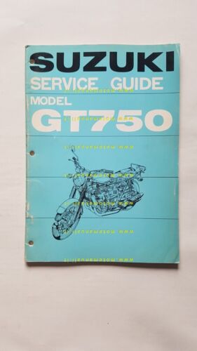Suzuki GT 750 1972 manuale officina INGLESE originale Workshop Service …
