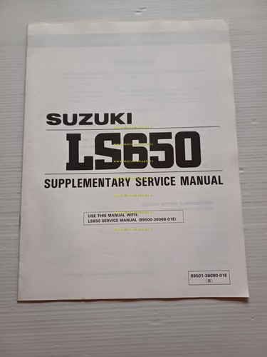 Suzuki LS 650 T 1996 AGGIORNAMENTO manuale officina originale testo …