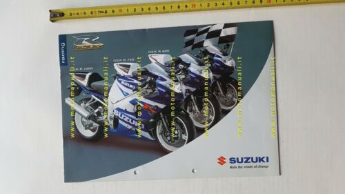 SUZUKI produzione modelli GSX-R 2001 depliant ITALIANO moto originale brochure