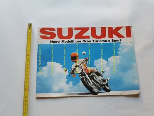 SUZUKI produzione modelli moto 1976 depliant ITALIANO originale brochure