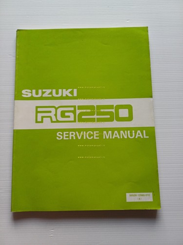 Suzuki RG 250 1985 manuale officina riparazione INGLESE originale shop …