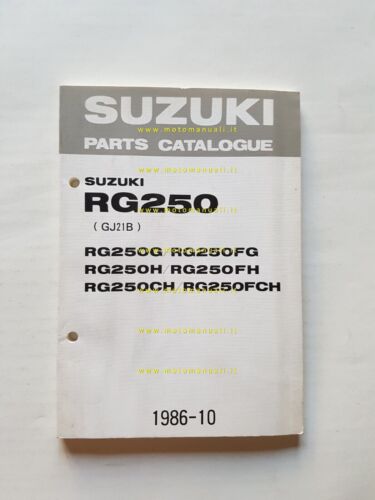 SUZUKI RG 250 G-FG-H-FH-CH-FCH 1986 catalogo ricambi originale parts catalog