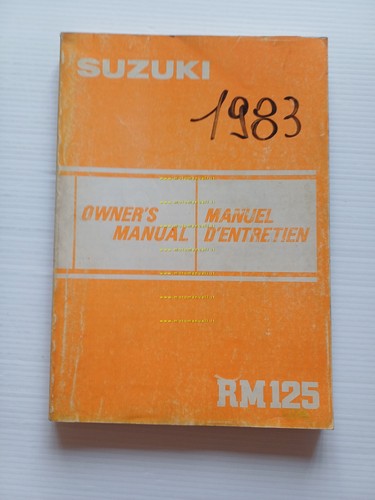 Suzuki RM 125 1982-83 Cross manuale uso manutenzione originale