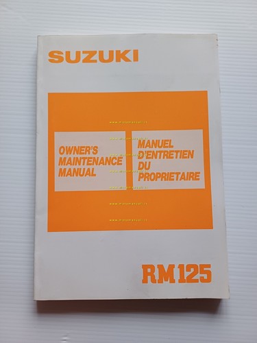 Suzuki RM 125 1987-88 Cross manuale uso manutenzione originale inglese …