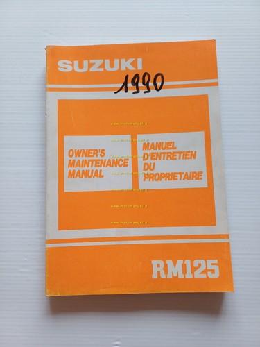 Suzuki RM 125 1989-90 manuale uso manutenzione libretto originale